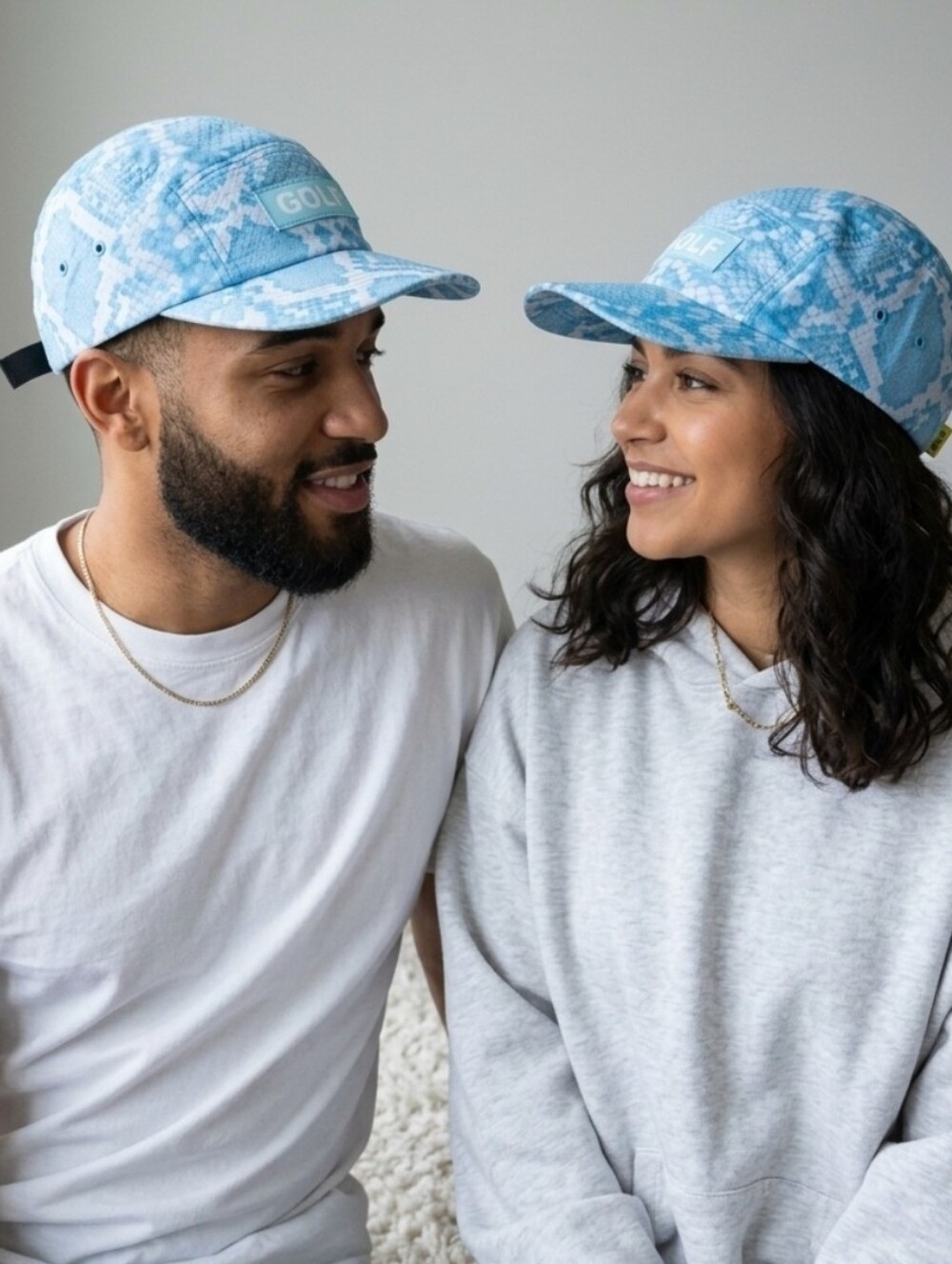 GOLF WANG Blue Snake Print 5-Panel Camp Hat Tyler The Creator